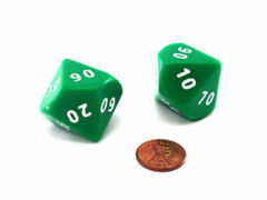 Single Opaque Jumbo D10 - Green